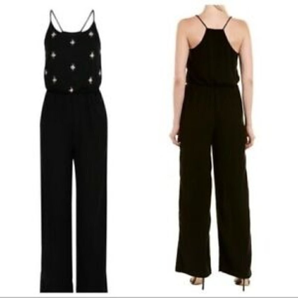 NWT Walter Baker Women's Carrie Jumpsuit Black Size Small